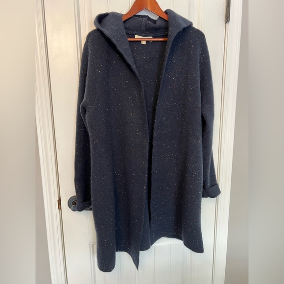 Navy Speckled Confetti Coatigan by Lovestitch S/M - Picture 1 of 8